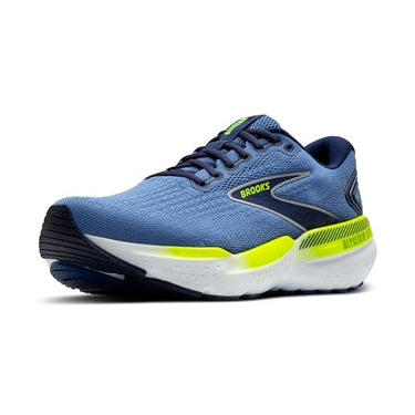 BROOKS Men's Glycerin GTS 21 Sneaker, Blue/Peacoat/Lemon Yellow, 43 EU on Sale